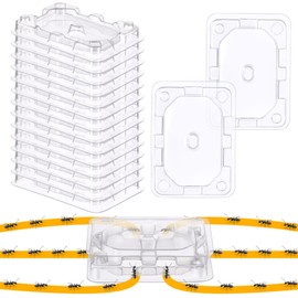 Qualirey 16 Pcs Ant Bait Stations Reusable (Bait NOT Included), Multi Surface Ant Killer Trap for Home, Control for Indoor and Outdoor Use, Roach Station for Common Household (8 Set, Standard Size)