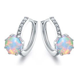 Opal Earrings for Women Opal Dangle Earrings Oval Teardrop Earrings Birthstone Earrings Trendy Jewelry Gifts for Girls