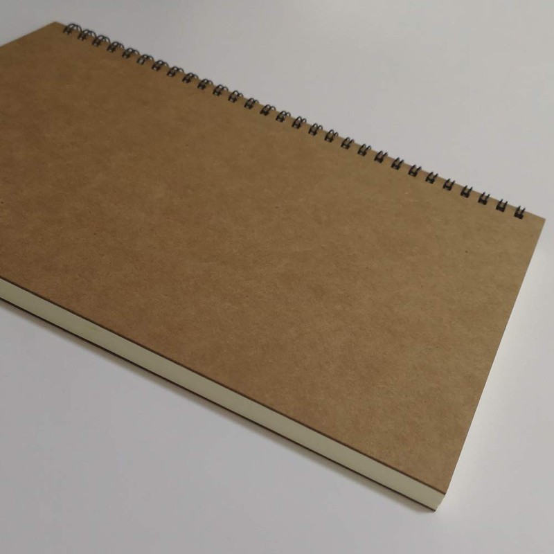 YUREE Spiral Notebook/Spiral Journal Lined, B5 Hard Kraft Cover Wire