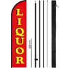 Tingjoo 15FT Liquor Feather Flag Pole Kit for Outdoor Advertising