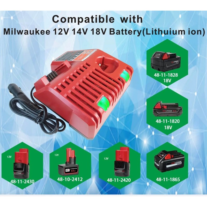 Cargador de batería multivoltaje M12 y M18