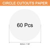 QUARKZMAN Pack of 60 White Paper Circle Cutouts, 8 Inch