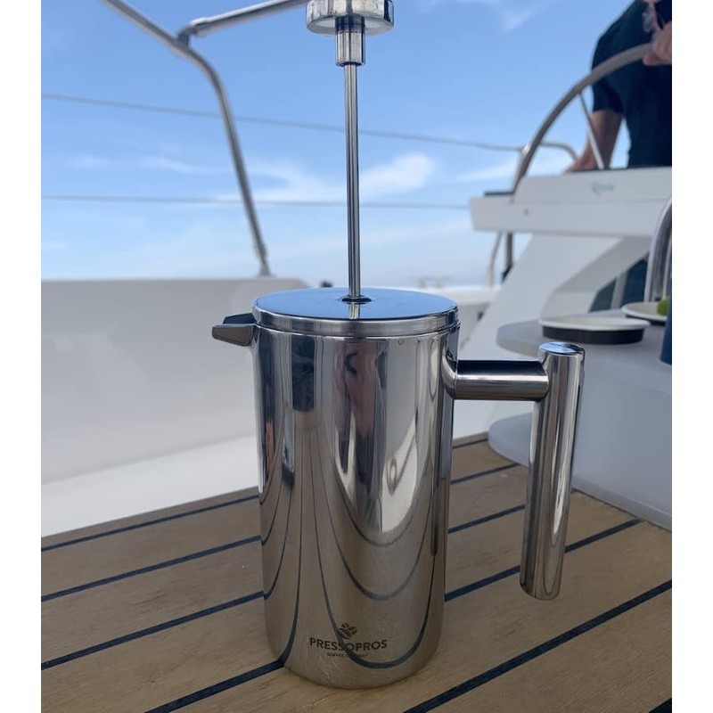 PRESSOPROS French Press 2 Cup Double Wall Stainless Steel 350