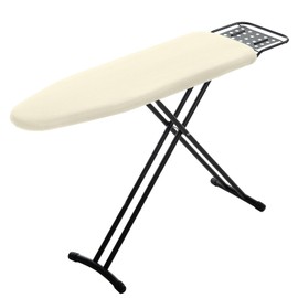 Ironing Board Full Size, RAINHOL Compact Iron Board with Iron Rest, Heat Resistant Cover with Ultra Thick Padding, Height Adjustable Heavy Duty for Home, Dorm, 43x13 Ivory