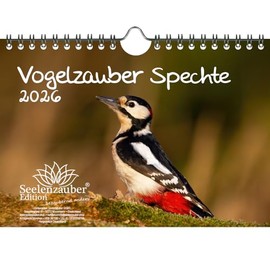 Vogelzauber Woodpeckers DIN A5 Calendar for 2026 Bird Seelenzauber