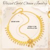 Woeoe Tassel Gold Head Chain Jewelry Boho Rhinestone Headpiece Festival