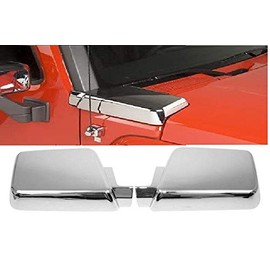 Side Air Intake Hood Vents Covers Chrome Moulding Bezel Compatible with 2006-2010 Hummer H3