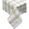 Downview Seersucker Check Cotton Tablecloth 70 Round Natural