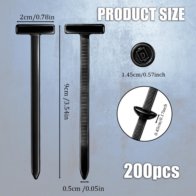 Pack of 200 Reusable Cable Ties, Quick Black Small, Nylon