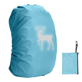 Svitzoot Rain Cover for Backpack Children Rain Cover School Bag 25-35L Rain Cover Waterproof Dustproof with Reflective Strips for Boys Girls Blue