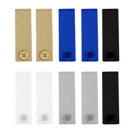 10Pcs Button Extenders for Jeans,Waistband Extenders for Women Men Pants Elastic Band Pants Button Extender Adjustable Waistband Extenders No Sew Jeans Waist Extension(5 Colors)