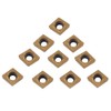 10pcs Tin-Coated CNC Carbide Insert Cutter Indexable Lathe Milling Inserts