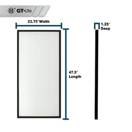 GT-Lite 2 Pack 2'x4' 5500 LM LED Flat Panel,Black Trim Flush Mount, Drop Ceiling 5 CCT, 3 Level Dim, CRI 90 for Bedroom, Living Room, Dining Room