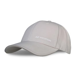 Hyundai HMD00552 Baseball Cap Beige with White Logo, beige
