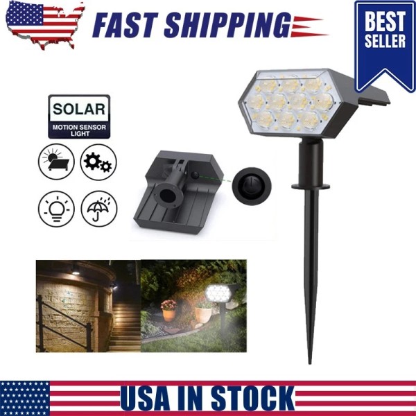 Unbranded 1PC LED Solar Spot Lights Outdoor Garden Patio Security