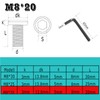 YFLeomry Pack of 40 Flat Head Screws M8 x 20