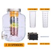 Eleganttime 1 Gallon Glass Drink Dispensers for Parties,2 Pack Beverage