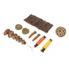 9Pcs Wooden Hamster Toys Arch Bridge Wooden Piece String Apple