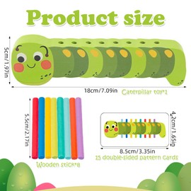 Montessori Toy from 3 Years, Colour Sorting Game, Montessori Wooden Toy, Wooden Toy for Colour Sorting and Counting, Gifts for Children from 3 4 5 Years