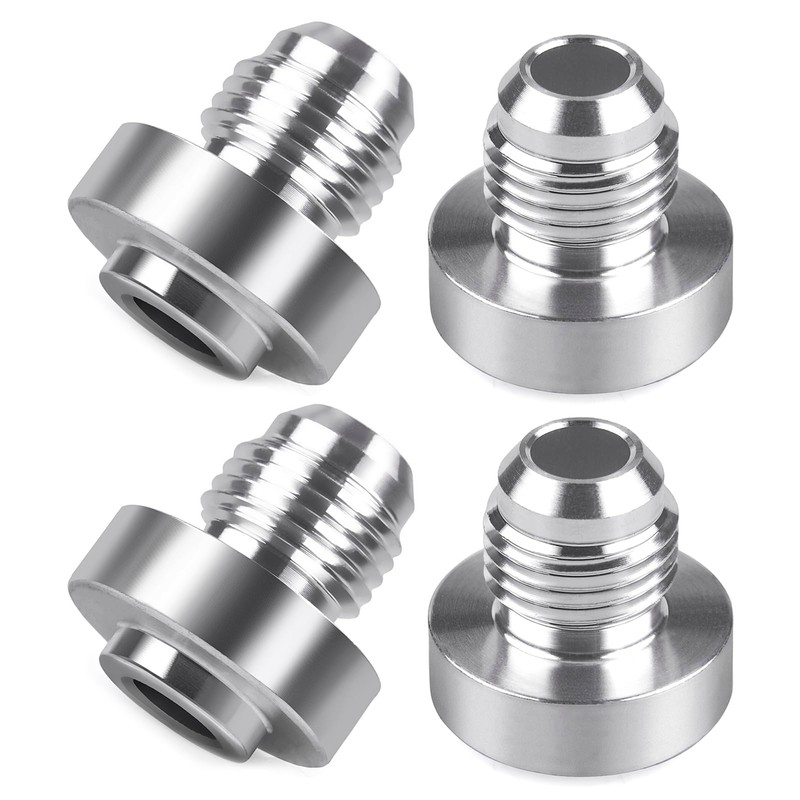 CNRAQR 6AN Male Weld on Bung Fitting Aluminum Adapters 4PCS