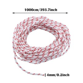 Rundago Chain Saw Pull Starter 10 Meters 4.0mm Lawnmower Replacement Pull Cord Replacement Starter Rope for Chainsaw Lawn Mower Trimmer