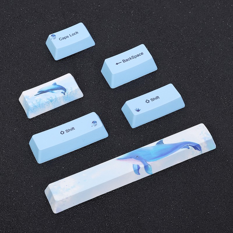 73PCs Sublimation Keycaps PBT Mechanical Keyboard Accessory PC Parts with