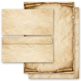 Letter Writing Paper Set with Old Style Letter Paper and Matching Envelopes without Window Dl