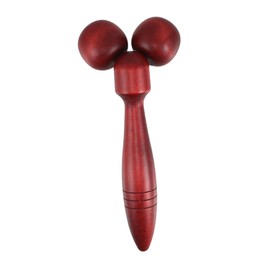 FOMIYES Wooden Double Roller Face Massager Aging Handheld Tool for Relaxation Versatile Facial Care Safe Material for Home Office Use Promotes Youthful Complexion
