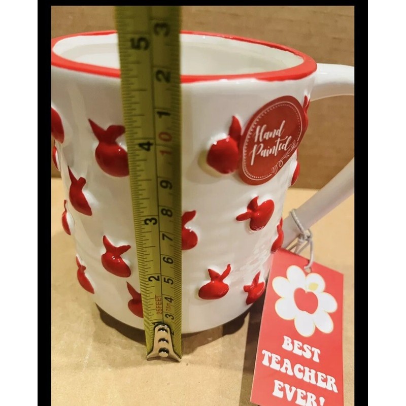 Sheffield By Home Best Teacher Ever Hand Painted Mug With
