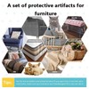 SOVYOULIVE 12-Pack Invisible Cat Scratch Guards for Furniture - Heavy-Duty