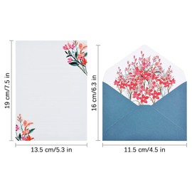 Floral Writing Paper and Envelopes Set - 36PCS Elegant Letter Writing Set for Gifts and Correspondence