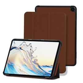 JDUSCCO Case for LG 8 (12th/10th 2024/2022/2020 Release)，Auto Wake/Sleep Trifold Stand，Premium PU Stand，Lightweight & Durable (Coffee)