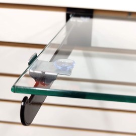 Right Left End Corner Shelf Rest Clip & Rubber Cushion for Brackets to Hang Glass, Wood Or Metal Shelves, 20 Pack