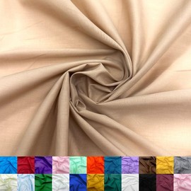Ice Fabrics Cotton Polyester Broadcloth Fabric by The Yard - 60" Wide Soft & Breathable Broadcloth Fabric for Sewing - Perfect for Apparel, Bedding, Curtains and More - Dark Taupe - 2 Yards