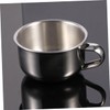 FOMIYES 1pc Stainless Steel Shaving Bowl with Handle Durable Razor