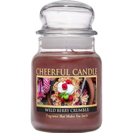 A Cheerful Giver - Wild Berry Crumble - 6oz Scented Candle Jar - Cheerful Candle -35 Hours of Burn Time, Candles Gifts for Women