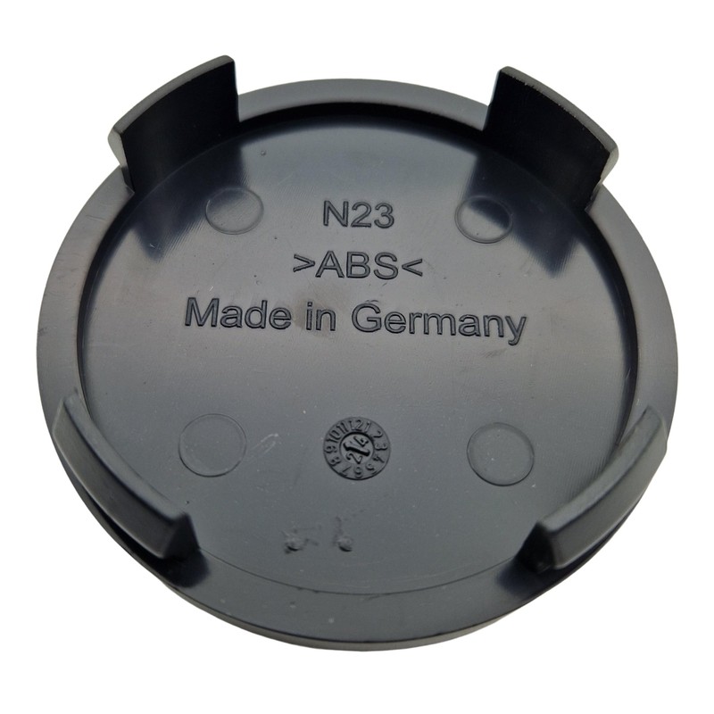 1X Alutec Nabendeckel 60mm Graphit (N23) Logo Silber - Original