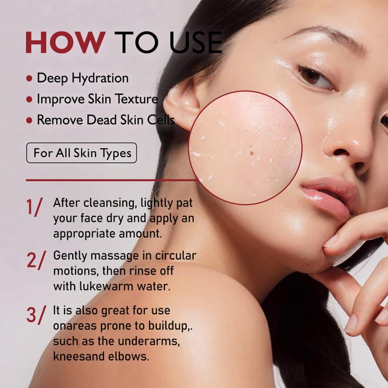 Black-Rice Peeling Ampoule, Face Exfoliator Pore Minimizer for Face, Rice