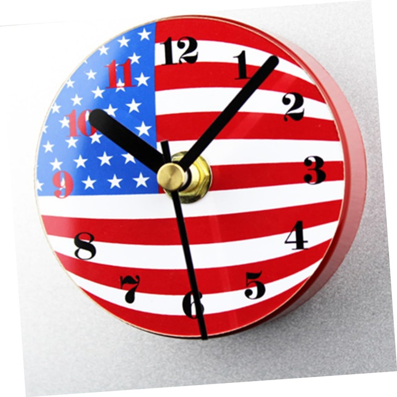 COLLBATH Magnetic Suction Clock American Flag Home Decor Fridge Magnets