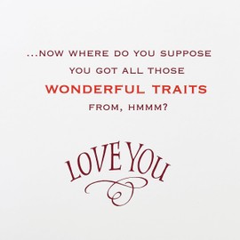 American Greetings Funny Christmas Card for Son, Silly Holiday Greeting from Parents for Son (Wonderful Traits)