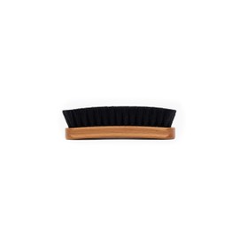 Premium Shoe Brush - Horsehair Shoe Brush - Concaved Handle for Premium Grip, Tan