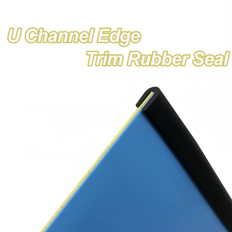LEPEVNEY Edge Trim U Seal Black Rubber U-K Rubber Seal