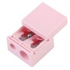 Pink Double Barrel Lip Eye Liner Pencil Sharpener with Cover