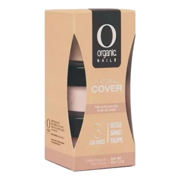 Organic Nails Acrílico Natural Cover Kit 3 Colores - Beige, Sand Y Taupe