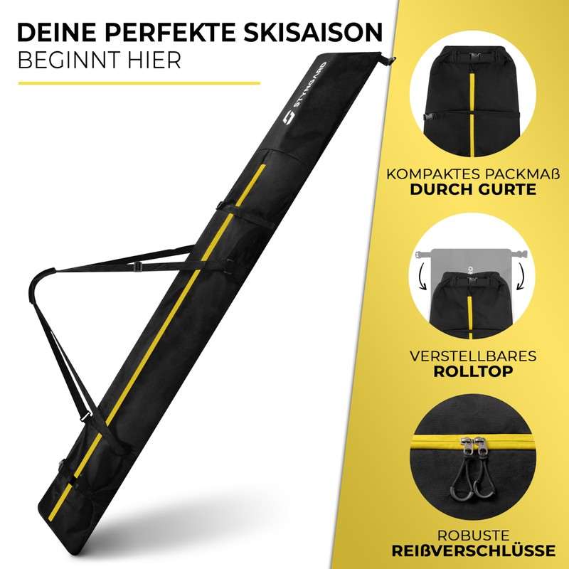 STYNGARD Helsinki Ski Bag with Roll Top (140 cm to