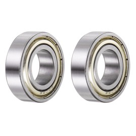 sourcing map 2pcs 6003-ZZ Deep Groove Ball Bearings, Chrome Steel ABEC5 Double Metal Shielded Bearing 17mm x 35mm x 10mm