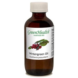 GreenHealth Wintergreen Essential Oil 100% Pure & Natural - 4oz - Amber Glass Bottle with Child Resistant Cap