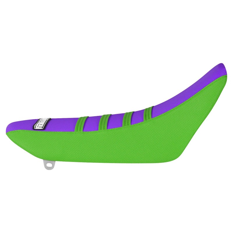 Enjoy Mfg 2002-2022 Kawasaki KLX 110 gripper seat cover GREEN/PURPLE/G