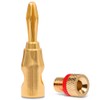 NAUC Banana Plug Banana Plug 24K Gold-Plated Screwable 4 Pieces