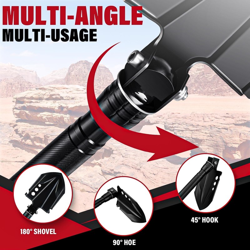 Golden Bird Survival Shovel Set - Multi-Tool Folding Camping Shovel